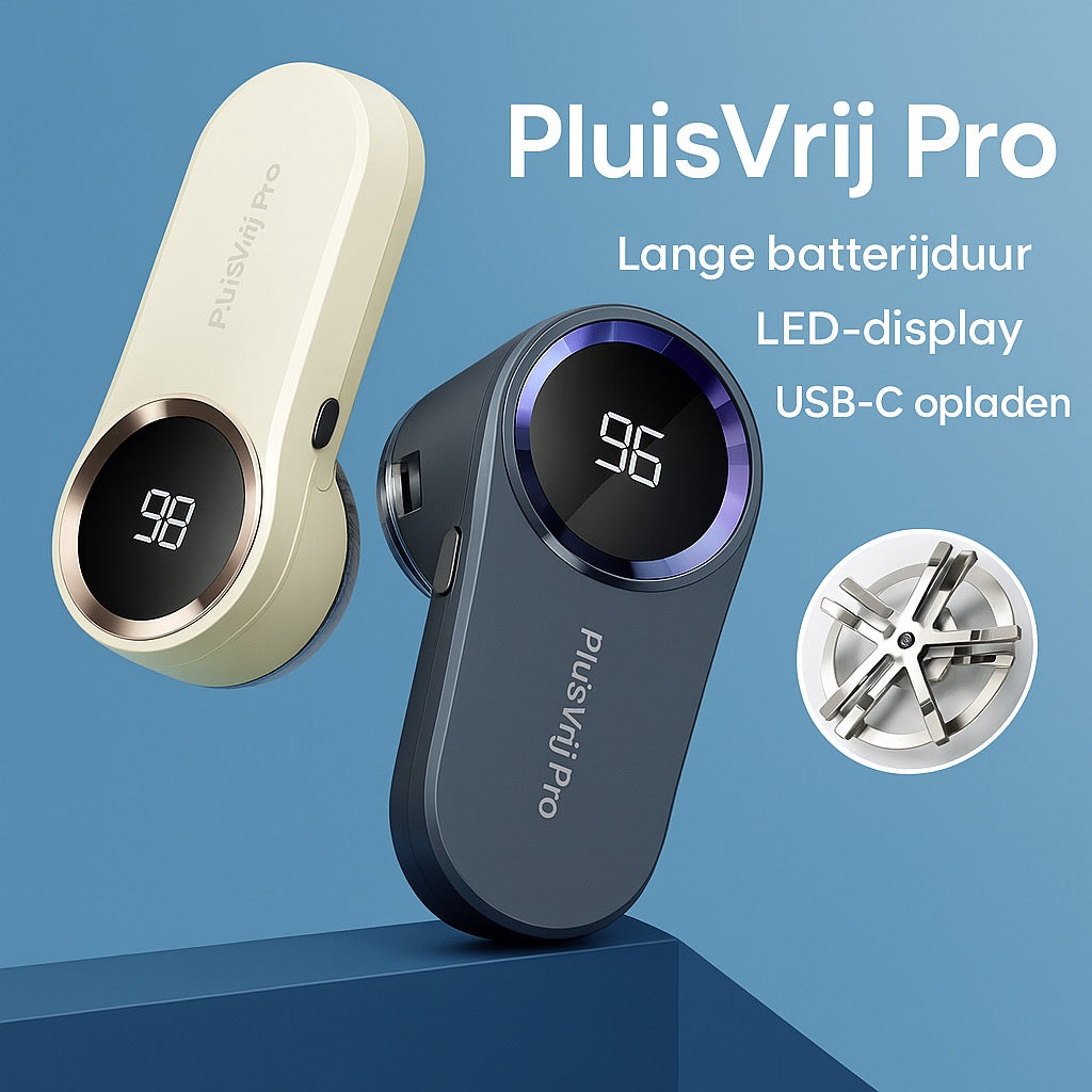 PluisVrij Pro™ – Premium Elektrische Pluisverwijderaar met LED Display & USB-C